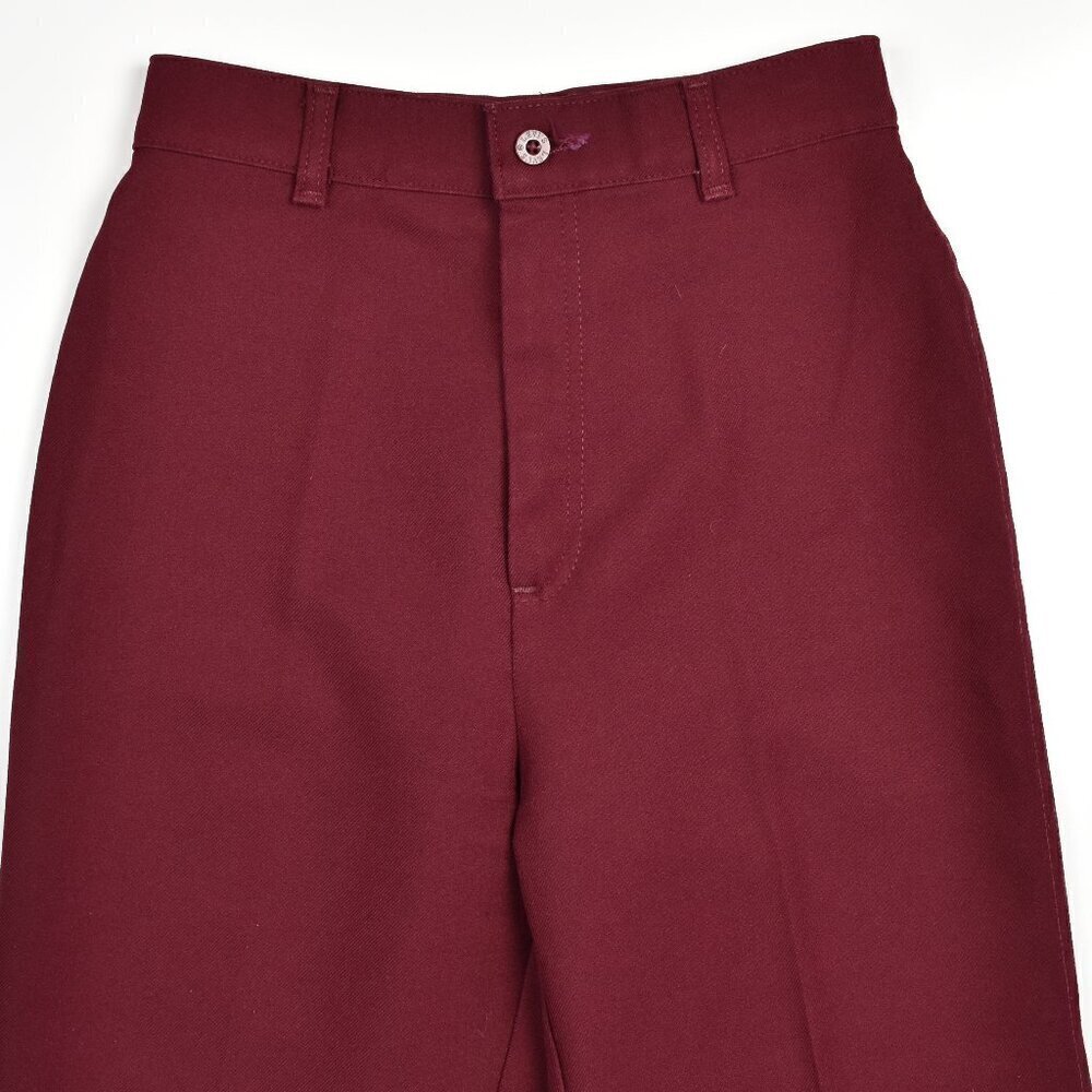 Vintage Levi's 70's Polyester Pocket Burgundy Pants - 26 - Picture 5 of 8